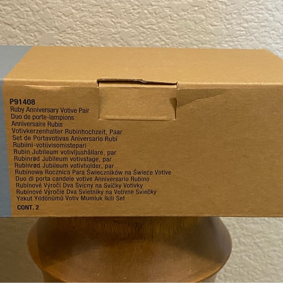 Pair of PartyLite Ruby Anniversary Votive/Tealight Holders - Picture 8 of 8